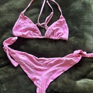 Frankie’s Bikini Pink Floral Bikini Set
